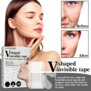 Hailicare 100Pcs Invisible Lifting Beauty Patch Lifting Shrink Stickers Lighten Fine Lines Reduces Wrinkles Face-lifting Paste Lifting Facial Sagging Skin Tight Chin Muscles V-shaped Face