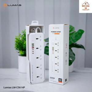 Ổ cắm điện đa năng Lumias LM-C5614P dây 3m 11 cổng USB Type-C sạc nhanh chống cháy an toàn.