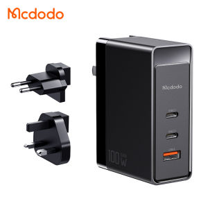 MCDODO CH-8101 Pro | 100W 2 USB-C+1 USB-A GAN Universal Travel Adapter Black