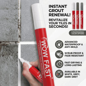 Tile Grout Pen White Waterproof Tile Marker Home Use Tiles Seam Filling Pen Tile Gaps Pen Kitchen Bathroom Surfaces Repair Pen