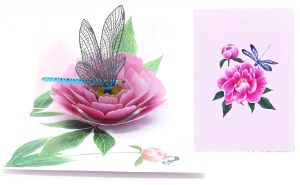 Thiệp Pop Up 3D Chuồn Chuồn & Hoa Sen – Thiệp 3D Nghệ Thuật Thiệp Chúc Mừng Cao Cấp Thiệp Tặng Sinh Nhật Kỷ Niệm Ngày Đặc Biệt F21
