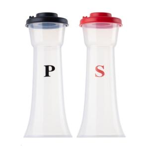 2pcs Plastic Jar for Home and Professional Kitchens Salt and Peppers Shakers Multipurpose Seasoning Dispenser