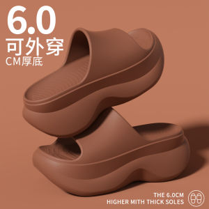 Free Shipping 6Cm Thick-Soled Height-Increasing Sandals For Women Fashionable Summer Slippers With Soft Non-Slip EVA Soles Comfortable For Outdoor Wear