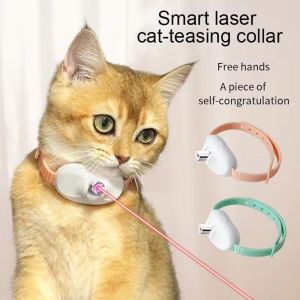 ER52858 Electric Smart  Cat-teasing Collar Relieve Anxiety Interactive Cat Teasing Collar Interactive Creativity Kitten Interactive Training Toys For Cats
