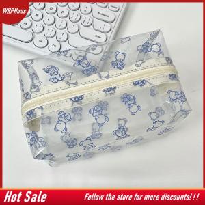 【COD】🔥🔥🔥 Portable Cartoon Printed Storage Bag Transparent Large Capacity Makeup Case Multifunctional Cosmetics Bag Lipstick Organizer Bag