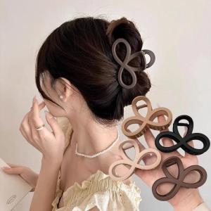 Frosted Bows Hair Claw Women Temperament Shark Clip Korean Fashion Geometric Hairpin Hair Styling Accessories Headdress Gifts H260729