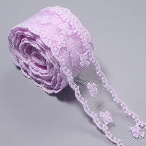 CASUALTY FASTEN20EN6 5Yards 4cm Width Lace Trim Ribbon 5 Yards Length Jacquard Weave Ribbon Trim Versatile Embroidery Design Hollow Lace Ribbon DIY Crafts