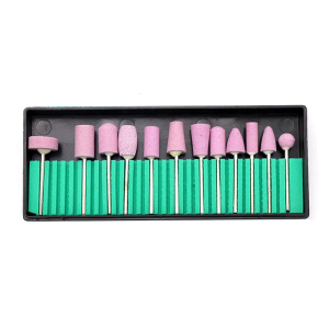 12Piece Set of Nail Grinding Polishing Heads Easy Change Drill Bit Suitable for Manicure Nail Art Electric Tool Machines