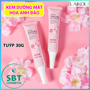 Kem Mắt Hoa Anh Đào SAKURA Nhật Bản LAIKOU Tuýp 30g – Làm Giảm Thâm Quầng Vùng Mắt Xóa Tan Bọng Mắt Dưỡng Ẩm Da Ngăn Ngừa Lão Hóa