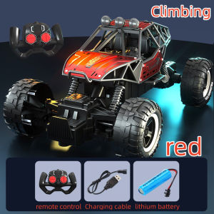 YUNLEO RC Car 4WD Remote Control Vehicle Truck Buggy off-Road Toys (Red)