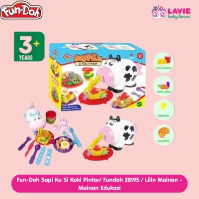 Fun-Doh Sapi Ku Si Koki Pintar / Fundoh 28195 / Lilin Mainan Anak Edukasi Kreatif Play Dough 3+ Tahun - Lavie Baby House