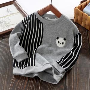 Babyonline(Y514)B4 เสื้อสเวตเตอร์แขนยาวแฟชั่นสำหรับเด็กชายและเด็กหญิง ผ้าฝ้าย นุ่ม ใส่สบาย