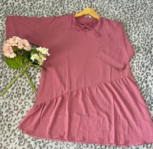 BAJU ATASAN JUMBO WANITA BLOUSE JUMBO POLOS BAHAN KATUN CRINKLE XXL PKS
