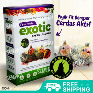 SEMPATI Formula Exotic Kemasan Kotak 400 Gr Pakan Bubur Burung Anakan Piyek Burung Lovebird Murai Kacer Anis Kenari Cucak Lolohan Spet F3KONSL