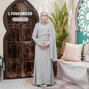 LYDIA RARA LUXE DRESS BAJU MUSLIMAH DRESS MAXY KAIN ITALIAN CEY DRESS BABYDOLL JUBAH MUSLIMAH LONG DRESS