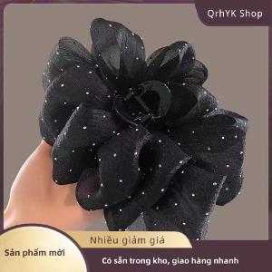 Hàng có sẵn✨ Mùa Hè Ngọt Ngào Lưới Vải Tuyn Sao Bong Bóng Tóc Claw Clip Cho Phụ Nữ Rắn Ponytail Clip Phụ Kiện Mũ