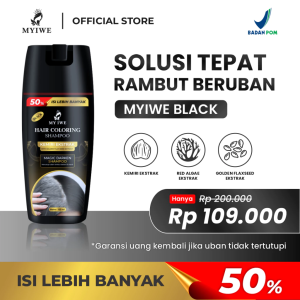 Black Shampoo My Iwe Original / Penghitam Rambut Beruban Instan / Penghitam Rambut Uban / Hair Shampo Black