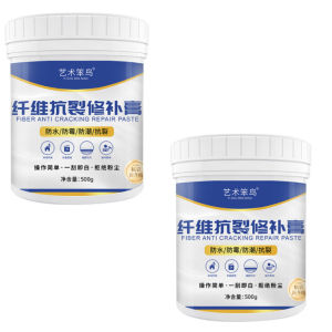 Wall Crack Repair Paste Elastic Waterproof Fiber Reinforced Repair Cream Flexible Crack Filler Quick Fix Adhesive Wall Sealant Home Maintenance Renovation Compound