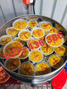 Nồi hấp mắm chưng khoai lang rau củ hải sản inox 3 tầng hấp 47cm chạy điện 220v