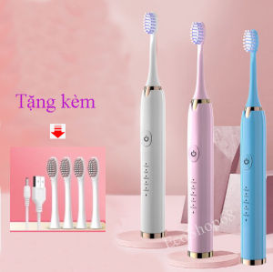 [FreeShip] Bàn Chải Điện 5 chế độ EcoShop68 - Bàn Chải Đánh Răng Cao Cấp - Tặng Kèm 4 đầu Bàn Chải