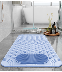 Anti Slip Bathroom bath Mat with Suction Massage and Drain Holes floor Mat Shower Safety size: 36X70CM