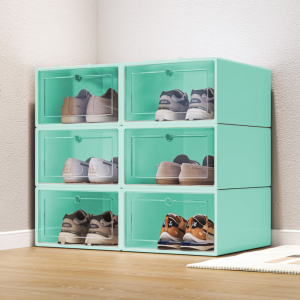 ซื้อ 6 แถม 6 ชั้นวางรองเท้า กล่องใส่รองเท้า กล่องรองเท้า พลาสติกแข็ง กล่องเก็บรองเท้าแบบพับได้ ป้องกันฝุ่น แข็งแรงทนทาน พร้อมส่ง