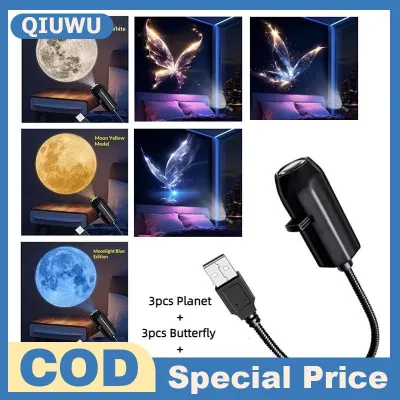 QIUWU Led USB chiếu ánh sáng 6/9 cái mô hình nâng cấp hành tinh bướm thiết kế cho vườn ươm phòng ngủ đêm tâm trạng