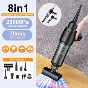 8in1 cordless vacuum cleaner 29000Pa wireless handheld vacuum cleaner hair vacuum cleaner dust mite vacuum USB rechargeable car vacuum