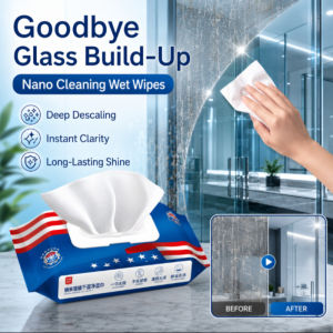Nanofiber Wet Wipes Cleaning Wipes Strong Absorbent One Wipe Clean Multipurpose Household Kitchen Bathroom Car 80 Sheets