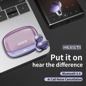 Original HKRETI HG10 Clip on Wireless Earphones Bluetooth 5.4 Sport Waterproof Noise Reduction Stereo Compatible with Android and iOS
