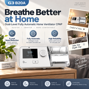 Cudlio G3 B20A Mesin Pernafasan CPAP Bi-Level Automatik BIPAP BPAP APNOEA Sleep Apnea Ventilator Rumah Dual-Level Fully Automatic Home Ventilator Breathing Machine Respiratory Device 呼吸机 DD