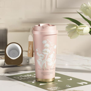 Womens highcolor insulation cup ceramic liner coffee cup insulation lock cold drinking water cup