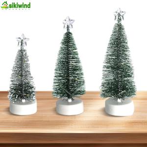 3 pcs LED Christmas Tree Set LED Lights Desktop Miniature for Christmas Decor Christmas Party