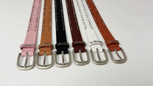 Edgy Americanly Styles Womens Belt Decorative Metal Studs On Comfortable Adjustable PU Leather Waist Accessory