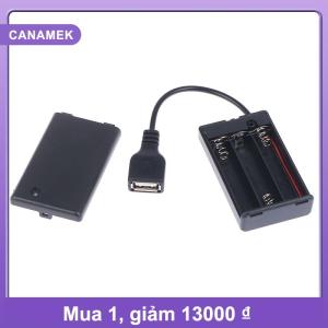 【CANAMEK】 3 x AAA hộp pin với cổng USB cho khối xây dựng LED Light Kit với Switch để