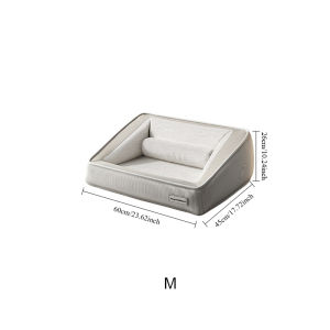 LDECO High-Resilience Washable Dog Bed - Thickened Soft Pet Bed for Cat & Dog with Removable Cover Comfortable Non-Slip