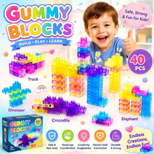 Slow-rebound Jelly Building Blocks Toy Food Grade Silicone Sensory Toy Educational Toys for Kids