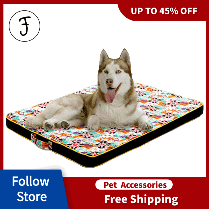 Luxurious atmosphere Large Dog Bed Mat Memory Foam Breathable Dog Beds  Oxford Bottom Orthopedic Mattress Beds For Small Medium Large Pet