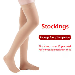 Cofoe 1 Pair Medical Thigh Compression Socks Class 2 Varicose Socks 23-32 mmHg Compression Compression Pack Toe Tights Compression Socks Men Women Anti Varicose Vein Relief Edema