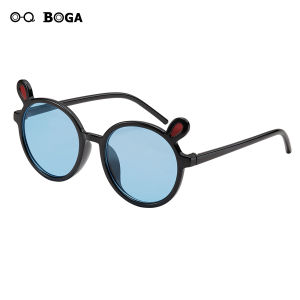 OQ BOGA 7 Styles Fashion Rabbit Ears Frame Round Lens Kids Sunglasses Children Outdoor Eye Protection Eyewear