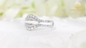 Newshe Certified Moissanite 925 Sterling Silver Ring Enhancer for Women Engagement Wedding Band Size 5-10