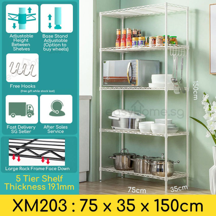 Storage Shelves XM203 - Kitchen / Home Organization Space Saving Rack ...