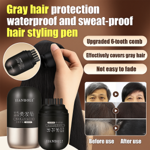 Waterproof Sweatproof Hair Dye Comb Applicator Long Lasting Hair Dye Pen Stick with Plant Extract Suitable for Gray Hair Covers Gray Hair Non Fading Hair Styling Pen