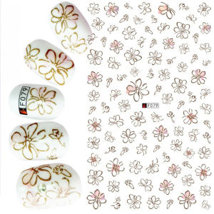 Sticker Dán Móng Tay 3D Chống Nước Hoạ Bông Hoa Color Floral / Hồng Hạc Flamigo Romatic Love / Tình Yêu Họa Tiết Trái Tim /Nails sticker Series F079 - F084
