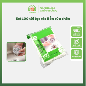 Combo 100 túi lọc rác bồn rửa chén - Túi đựng tiện lợi tránh tắc nghẽn đường ống từ bồn rửa bát