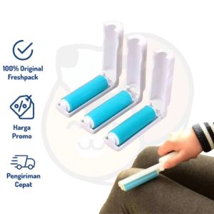 Mini Pet Roller Pembersih Bulu Washable Sticky Buddy Bright Lint