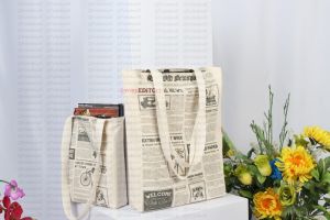 Tote Bag Tas Bahu canvas Blacu premium tebal printing motif koran