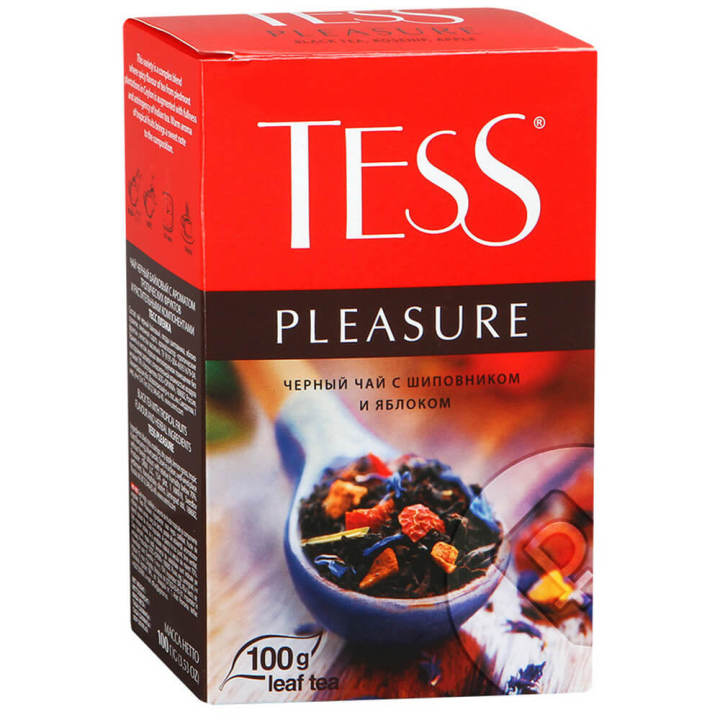 TESS Черный листовой чай с шиповником и яблоком 100грамм | Lazada.co.th