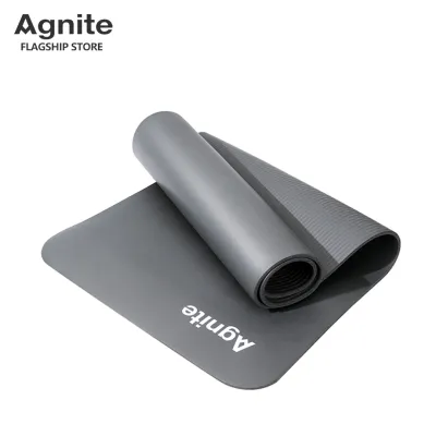 Agnite (ของแถมฟรี) เสื่อโยคะ เสื่อออกกำลังกาย เสื่อโยคะกันลื่น เบาะเล่นโยคะ เบาะรองออกกำกาย พื้นกันลื่น ทนต่อการฉีดขาด หนา 0.6-1 cm. Yoga Mat