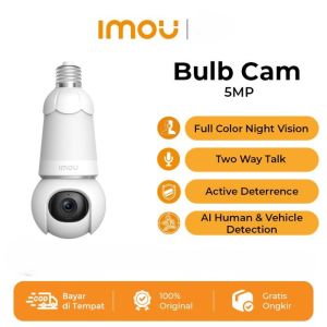 Imou Bulb IP Camera Bohlam Kamera CCTV Panoramic QHD IPCam WIFI 360 Degree